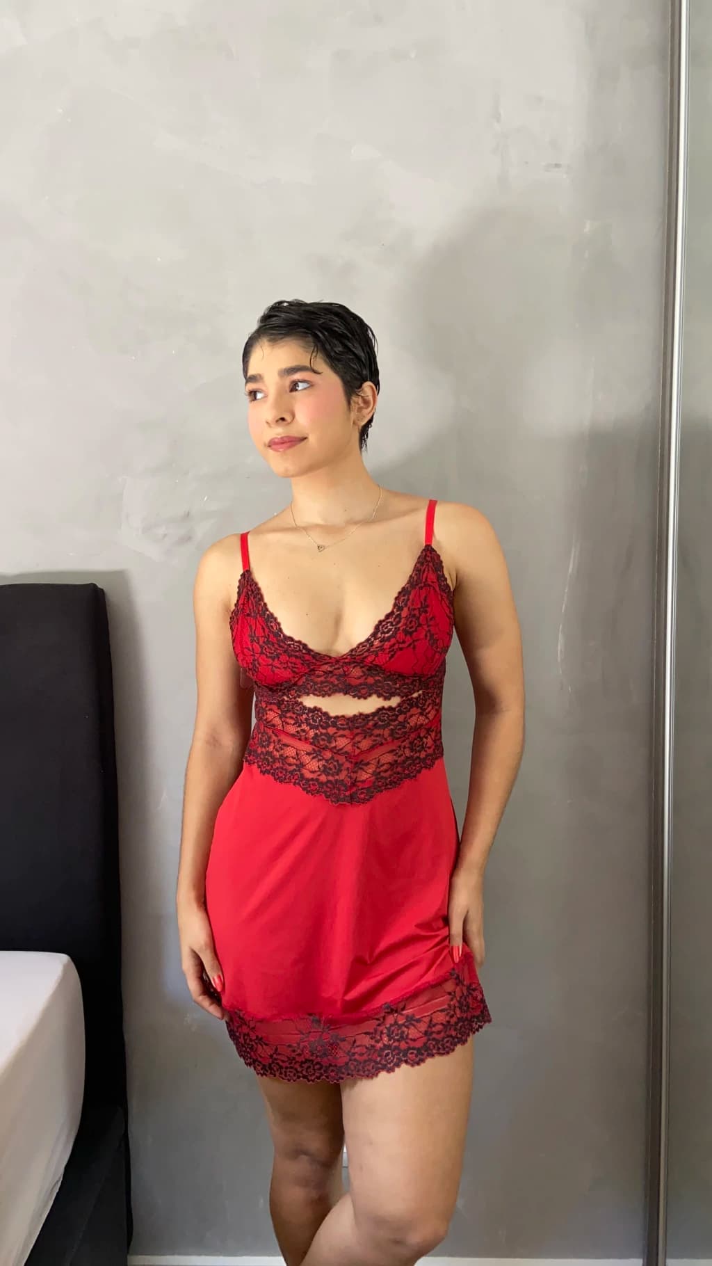 Camisola Carla | vermelho c preto